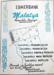 Sümerbank Malatya Pamuklu Sanayii müessesesi - Dergiden çıkma reklam - Efemera