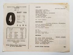 4 Mart 1960 - Takvim yaprağı