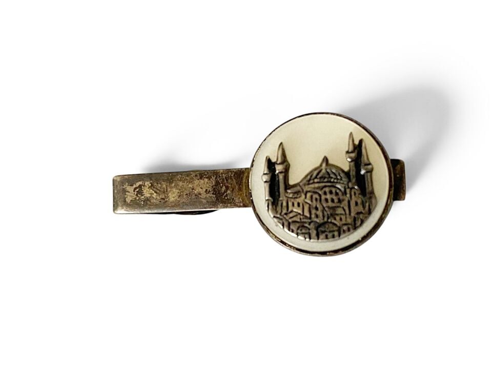 Gümüş 900 ayar Ayasofya cami kravat iğnesi