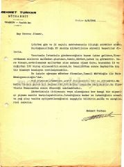 Mehmet TURHAN Müteahhit fatura - TRABZON - Efemera