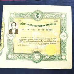 Gözlükçülük ruhsatnamesi 1977 AMASYA / Efemera