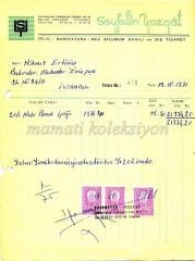Seyfettin YOZGAT İplik manifatura bez - Fatura - Efemera