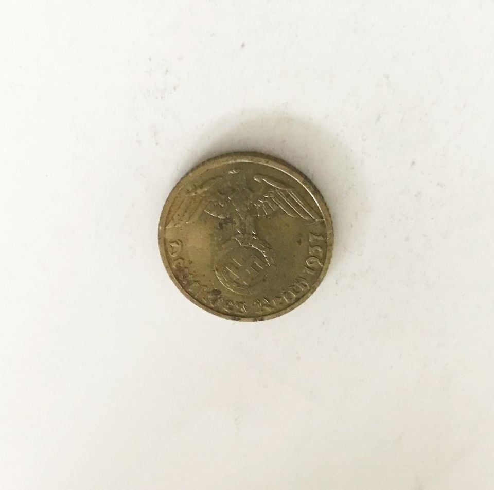 Nazi dönemi, Gamalı haçlı, 5 Pfennig 1938 - NADİRRR