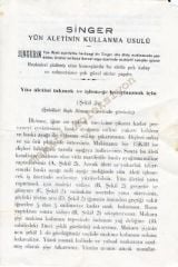 Singer Yün aletinin kullanma usulü - Broşür - Efemera