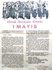 Ortak Savaşım Günü; 1 Mayıs İGD / İlerici Gençler Derneği, 1 Mayıs bildirisi / Efemera