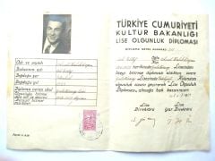 Galatasaray Lisesi Olgunluk Diploması 1938 - Efemera