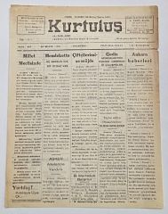 MANİSA Kurtuluş gazetesi, 8 Eylül 1922 - Efemera