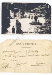 Yalova kaplıcaları Çınar meydanı - Kartpostal  Erzurum'dan yollanmış.Haliyle