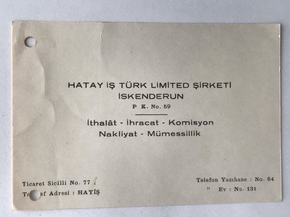 Hatay İş Türk Limited Şirketi - Kartadres