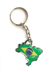 Brazil - Brezilya harita, bayrak /  Anahtarlık
