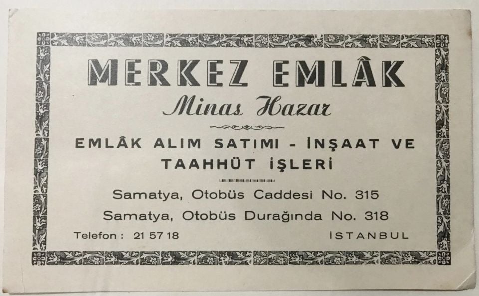 Merkez Emlak Minas HAZAR / Samatya - Kartadres