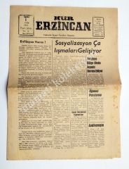 Hür Erzincan gazetesi, 1 Ekim 1965 - Efemera