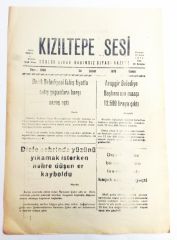 Mardin Kızıltepe Sesi gazetesi, 24 Aralık 1972 - Efemera