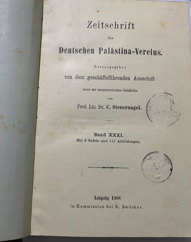Zeitschrift des Deutschen Palästina-Vereins (Cilt XXXL)