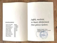 İstanbul Anadolu Yakası Yugoslavya Göçmenleri Derneği - Yeni Yıl Tebriği