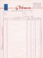Gökmen İthalat ve Ticaret Limited  şirketi - Fatura - Efemera