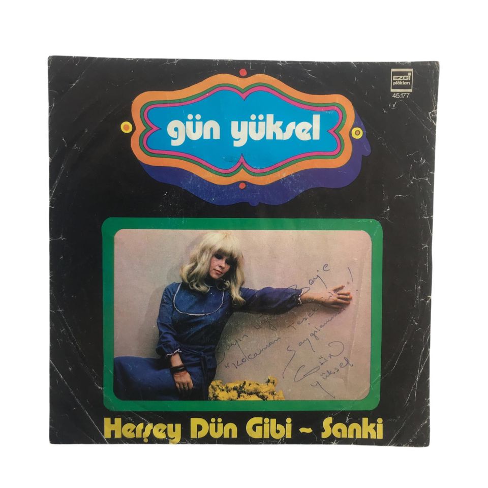 Gün YÜKSEL - İmzalı kapak (Sadece kapaktır, içerisinde plak yoktur.)