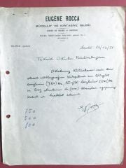 Eugene Rocca Mücellit ve Kırtasiye İşleri BEYOĞLU - 1955 Tarihli Antetli Kağıt