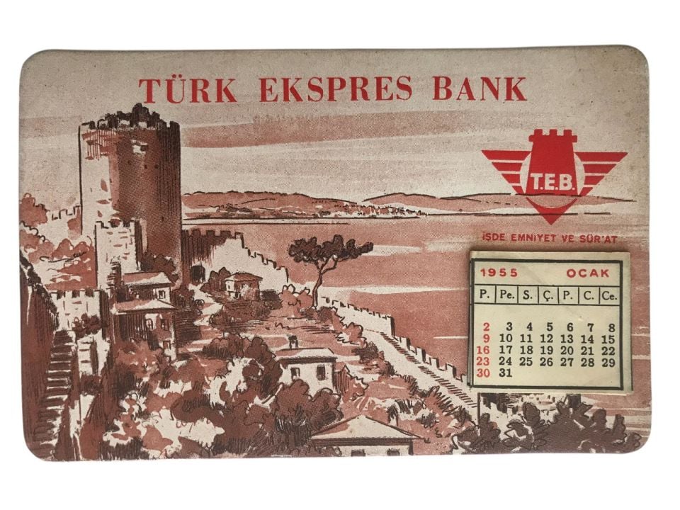 Türk Ekspres Bank 1955 tarihli masa takvimi