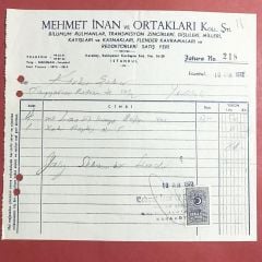 Mehmet İNAN ve Ortakları - Fatura