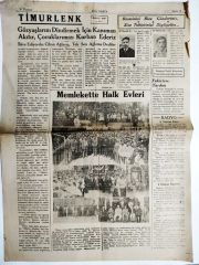 Memlekette Halk Evleri, haberli Son Posta gazetesi  / Gazete