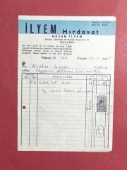İlyem Hırdavat - 1965 Tarihli Fatura