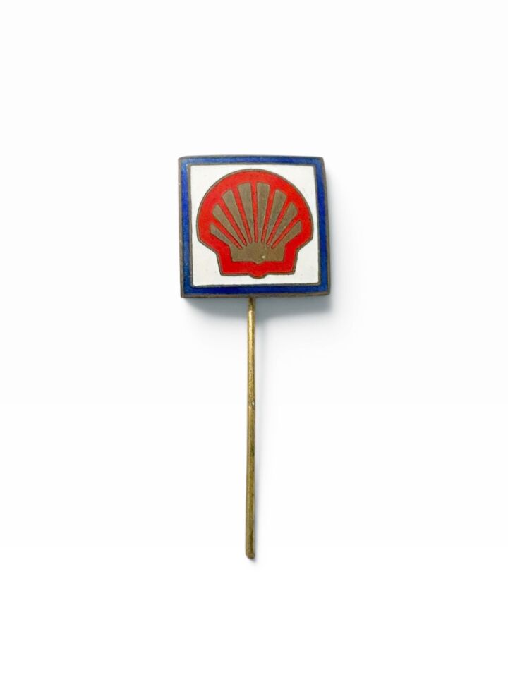Shell Mavi çerçeveli * Mineli Eski rozet