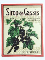 Sirop de Cassis Pur Sucre - Paris / 10x12 etiket