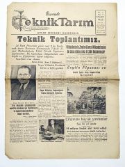 Bursada Teknik Tarım gazetesi Mart 1955 - Gazete