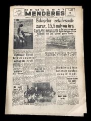 Demokrat Menderes Gazetesi / İzmir - 22 Şubat 1956