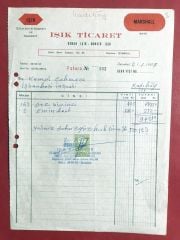 Işık Ticaret Marshall Bayi BEŞİKTAŞ - Fatura