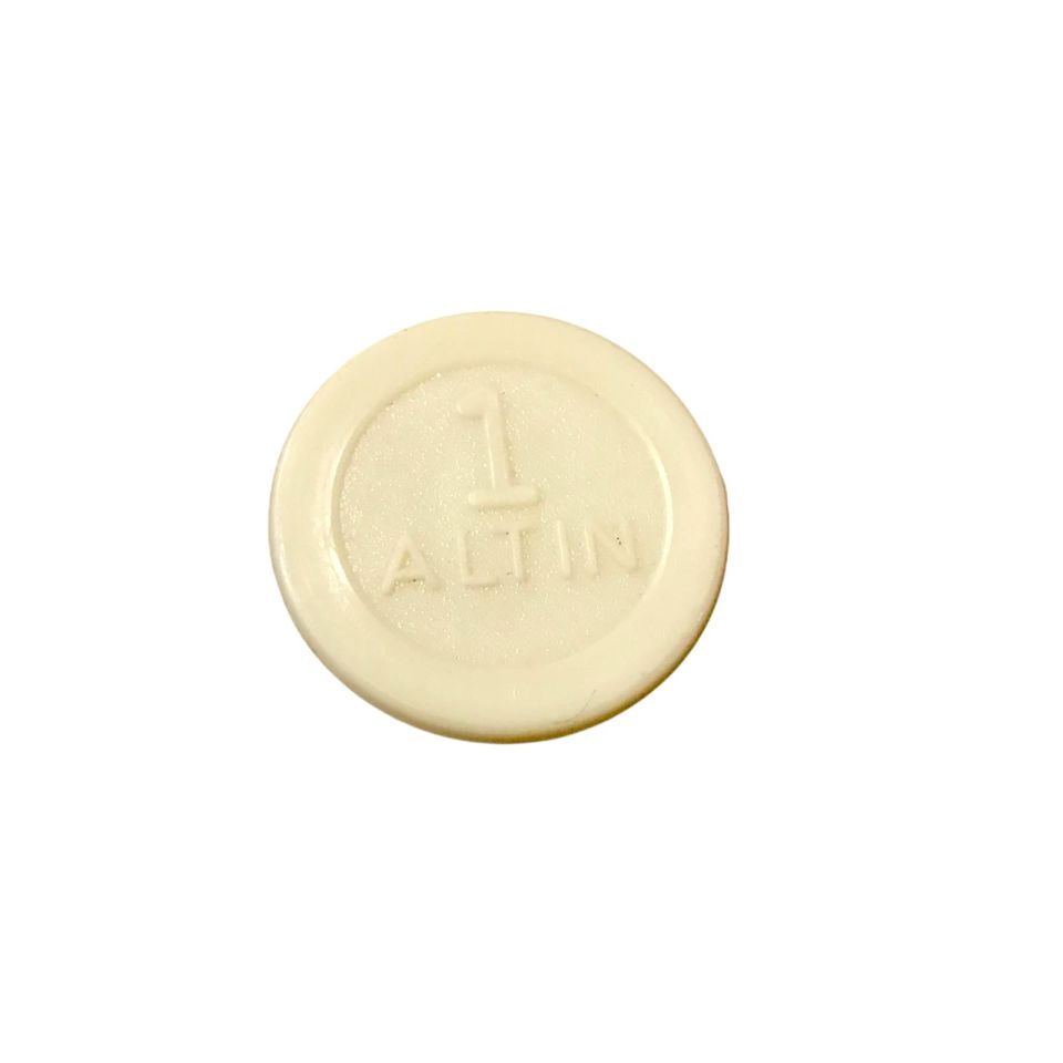 1 Altın - Plastik eski jeton