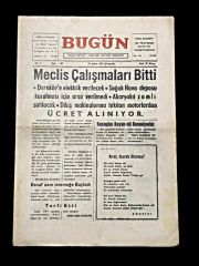 Bugün Milliyetçi Halkçı Siyasi Gazete / İznik - 22 Şubat 1967