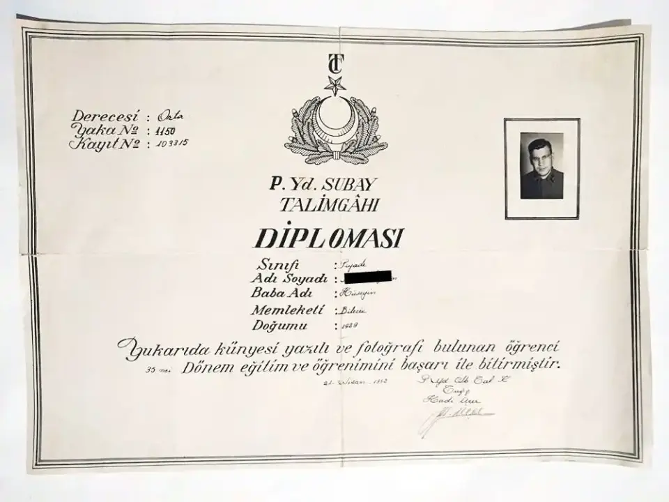 P. Yd. Subay Talimgahı Diploması