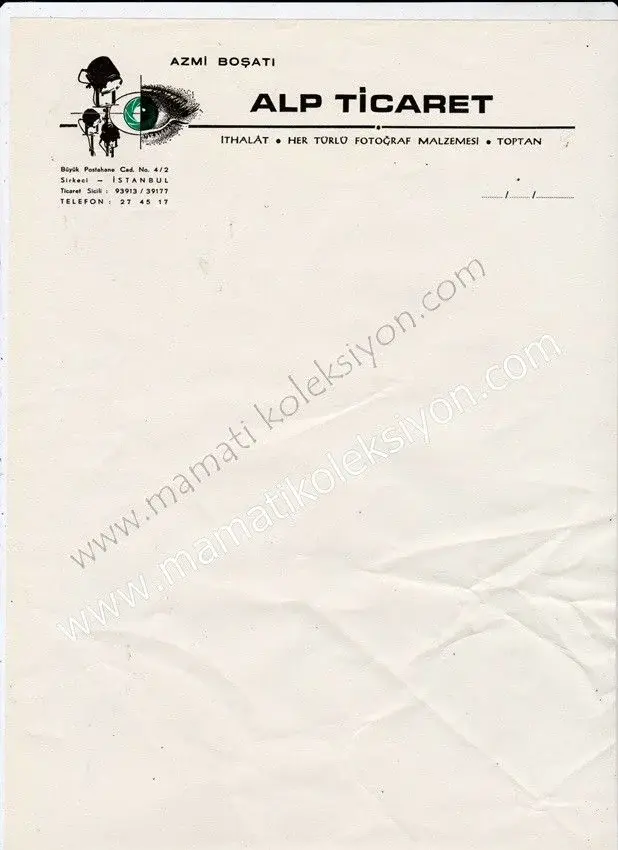 Alp Ticaret - Her türlü fotoğraf malzemesi * Antetli kağıt