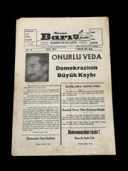 Tavas Barış Gazetesi - 4 Aralık 1987 / B. Ecevit, haberli