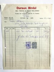 Dursun BİRDAL İnşaat Malzemesi - Fatura