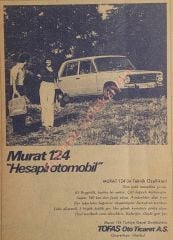 Murat 124 - Hesaplı Otomobil - Dergi reklamı - Efemera