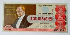 29 Ekim 1982 / Yarım bilet - Piyango bileti