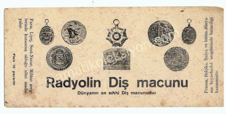 Radyolin Diş Macunu altın madalyalı Diş macunu - Kurutma kağıdı / NADİRRR