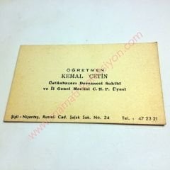 Üstünbaşarı Dersanesi, Kartvizit -C.H.P., Cumhuriyet Halk Partisi - Efemera