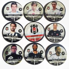 Beşiktaş, BJK / İsmail KÖYBAŞI, İbrahim TORAMAN, Roberto HILBERT - 9 Adet Taso