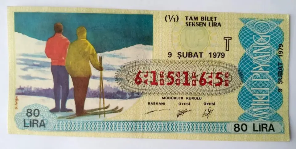 9 Şubat 1979 * Tam bilet * Piyango biletleri