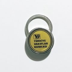 Vakıflar Bankası / Yuvarlak metal anahtarlık