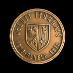 Credit Lyonnais 1876 Geneve 1976 - Madalyon