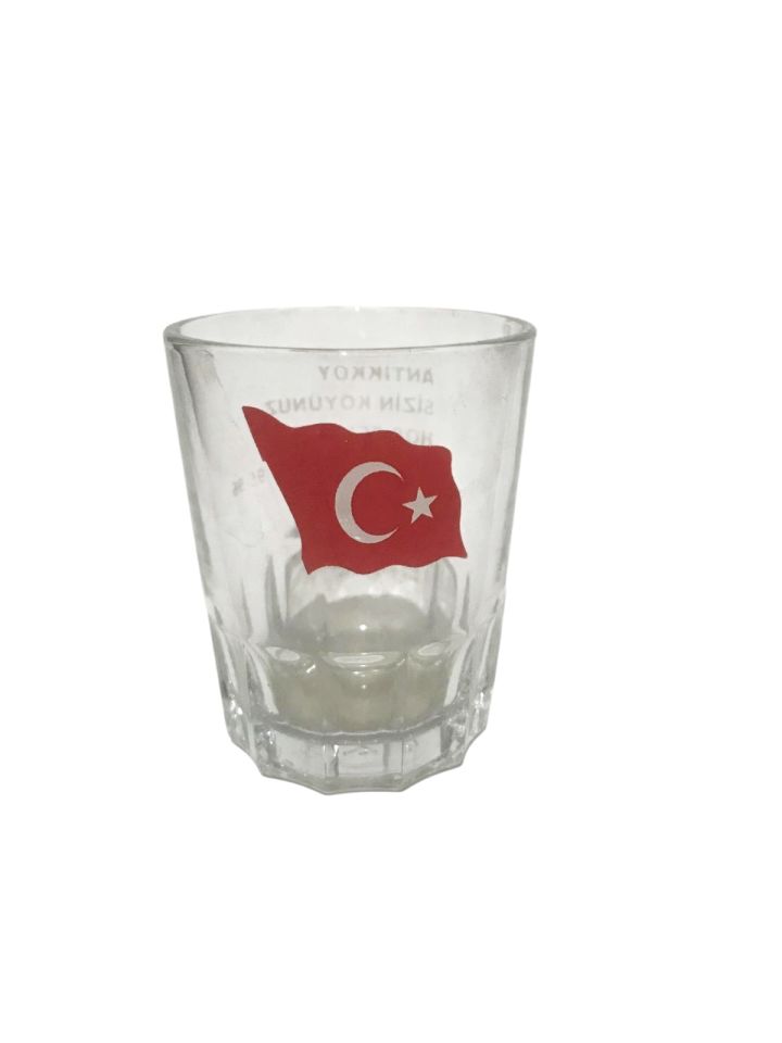 Antikköy Sizin Köyünüz.Hoşgeldiniz - Türk Bayraklı Hatıra Bardak