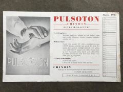 Pulsoton - Chinoin 1943 yılı, kurutma kağıdı takvim