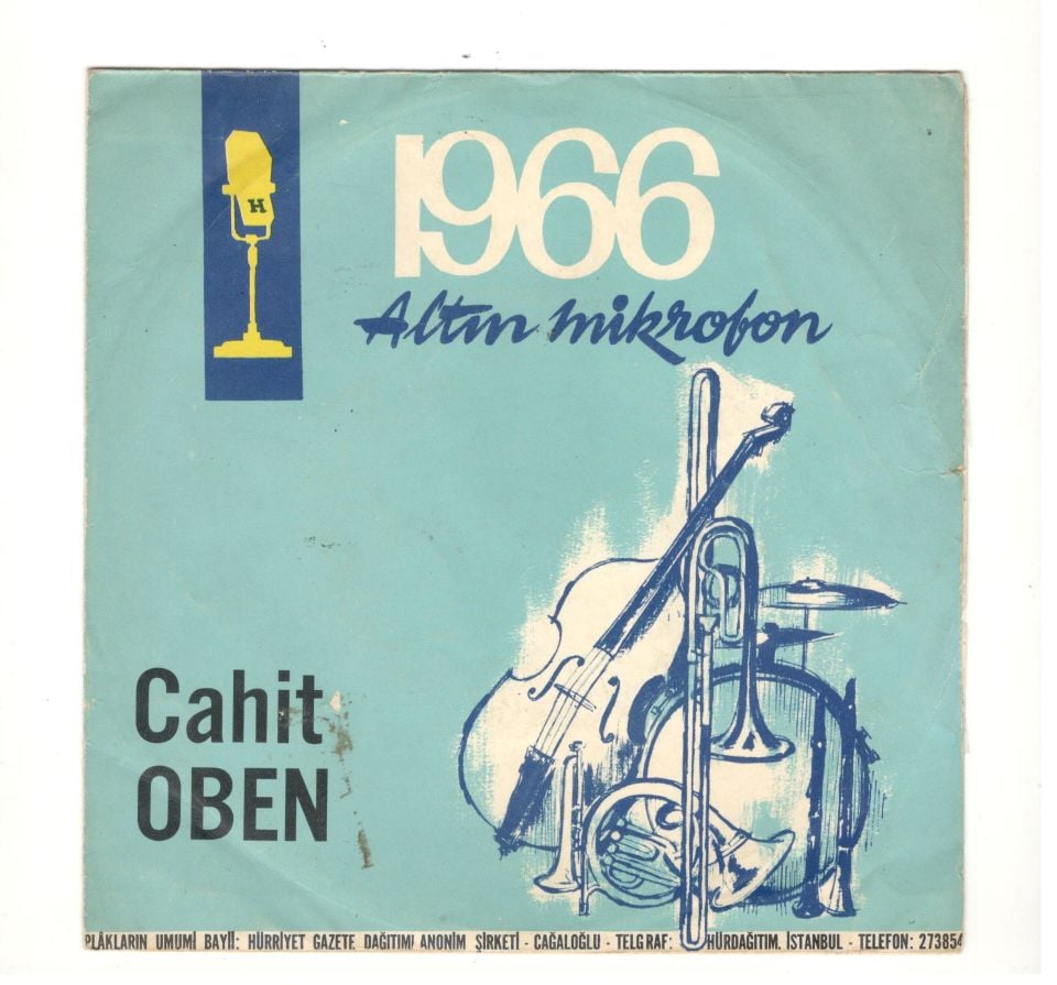 1966 Altın Mikrofon Cahit OBEN (Sadece kapaktır, içerisinde plak yoktur.)