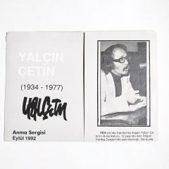 Yalçın ÇETİN Anma sergisi - Broşür
