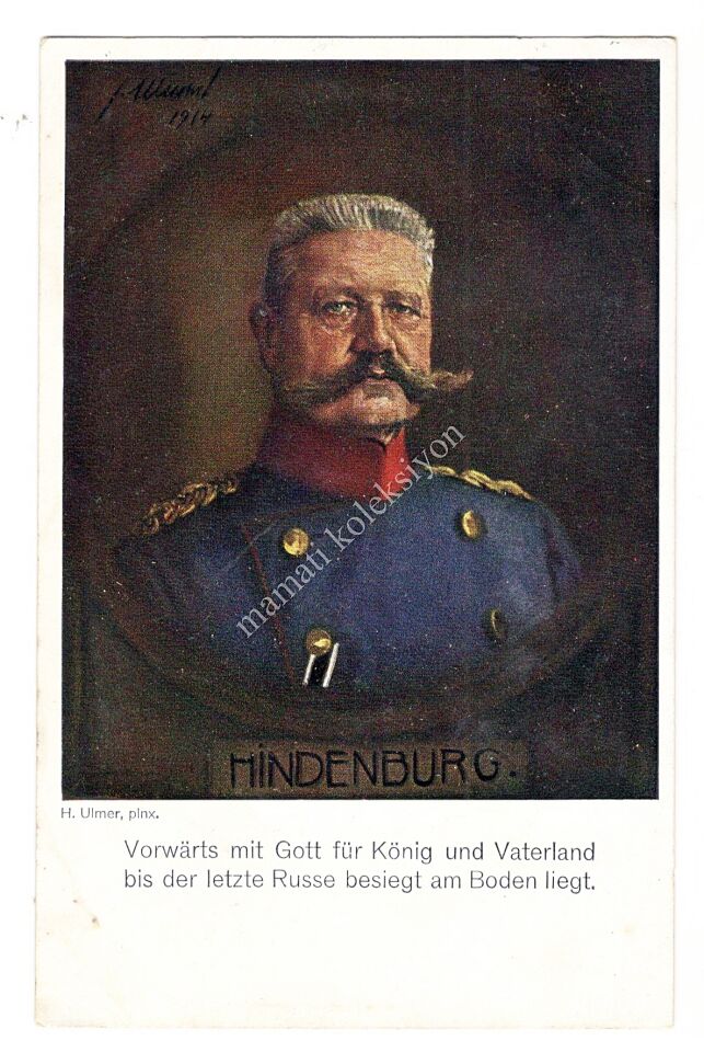 Paul von Hindenburg * Eski Kartpostal
